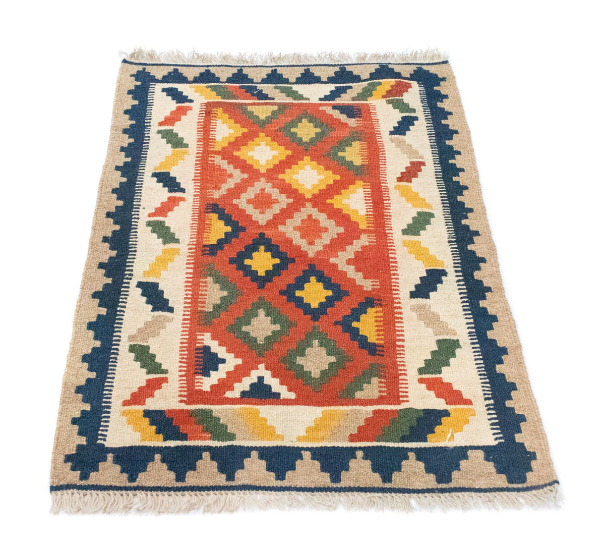 Alfombra Kelim - Oriental - 91 x 66 cm - naranja