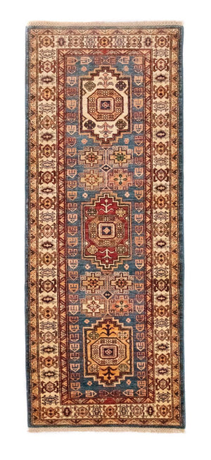 Alfombra de pasillo Alfombra Ziegler - Kazak - 212 x 79 cm - azul