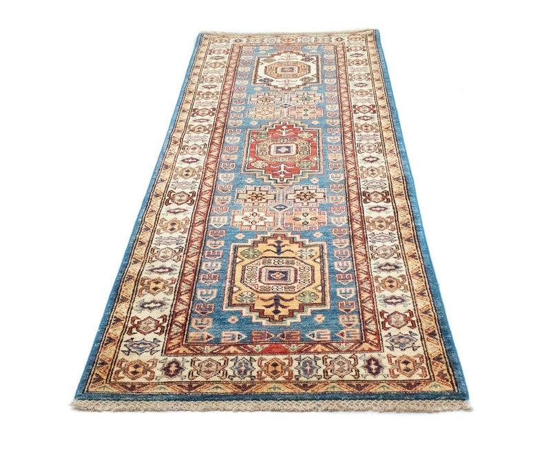 Alfombra de pasillo Alfombra Ziegler - Kazak - 212 x 79 cm - azul