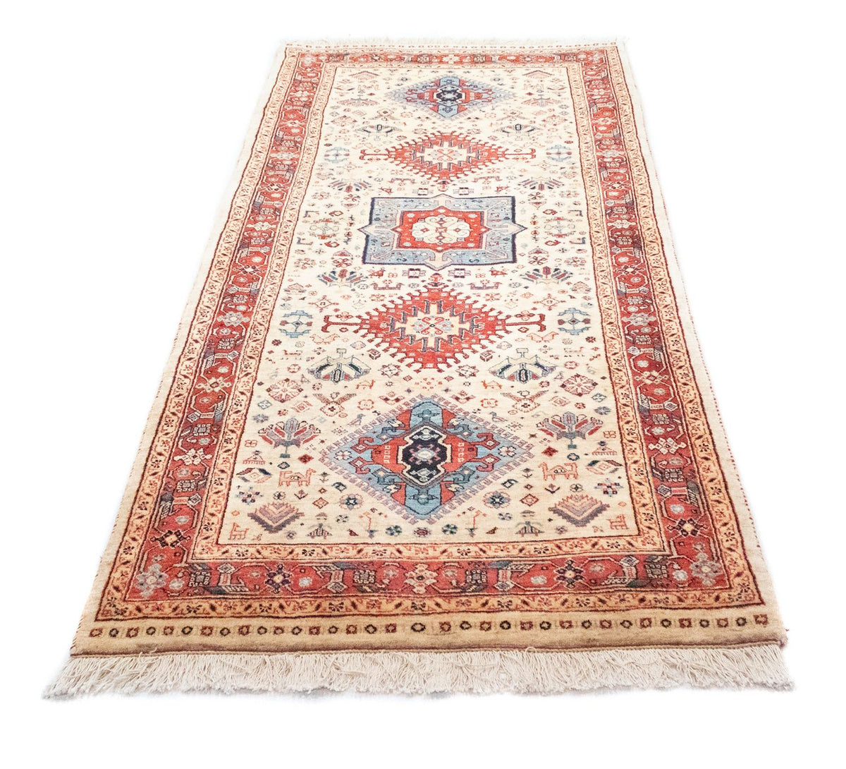 Alfombra de pasillo Alfombra persa - Nómada - 230 x 90 cm - beige