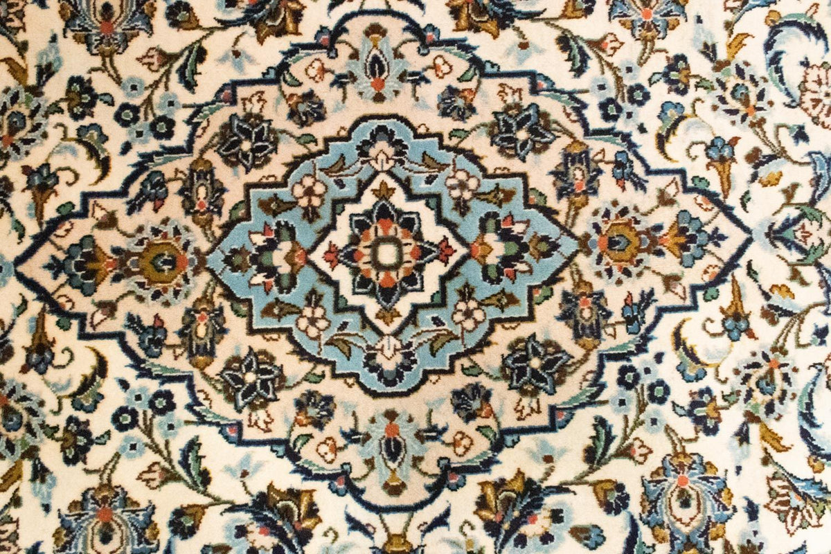Alfombra persa - Keshan - 292 x 193 cm - beige