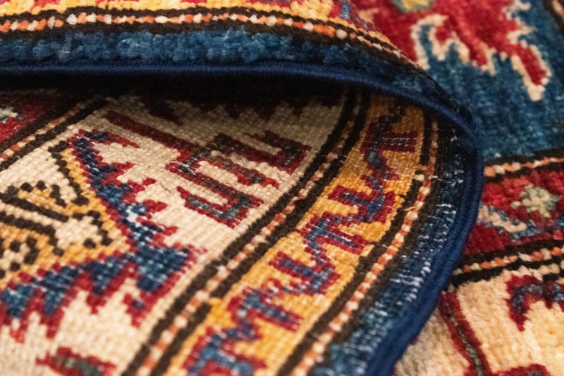 Alfombra Ziegler - Kazak - 90 x 58 cm - azul