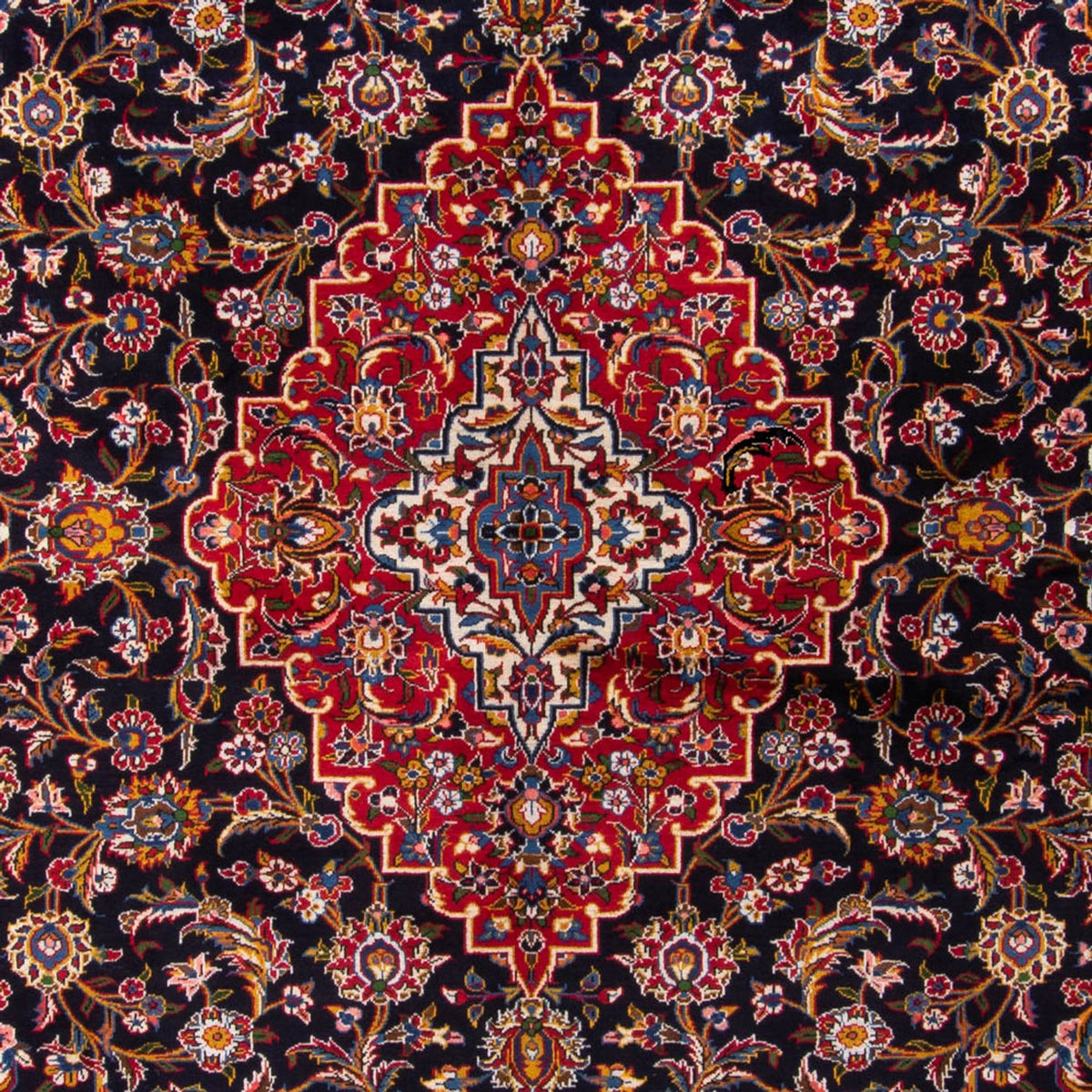 Alfombra persa - Keshan - 425 x 318 cm - azul oscuro