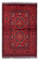 Alfombra afgana - Kunduz - 146 x 102 cm - rojo oscuro