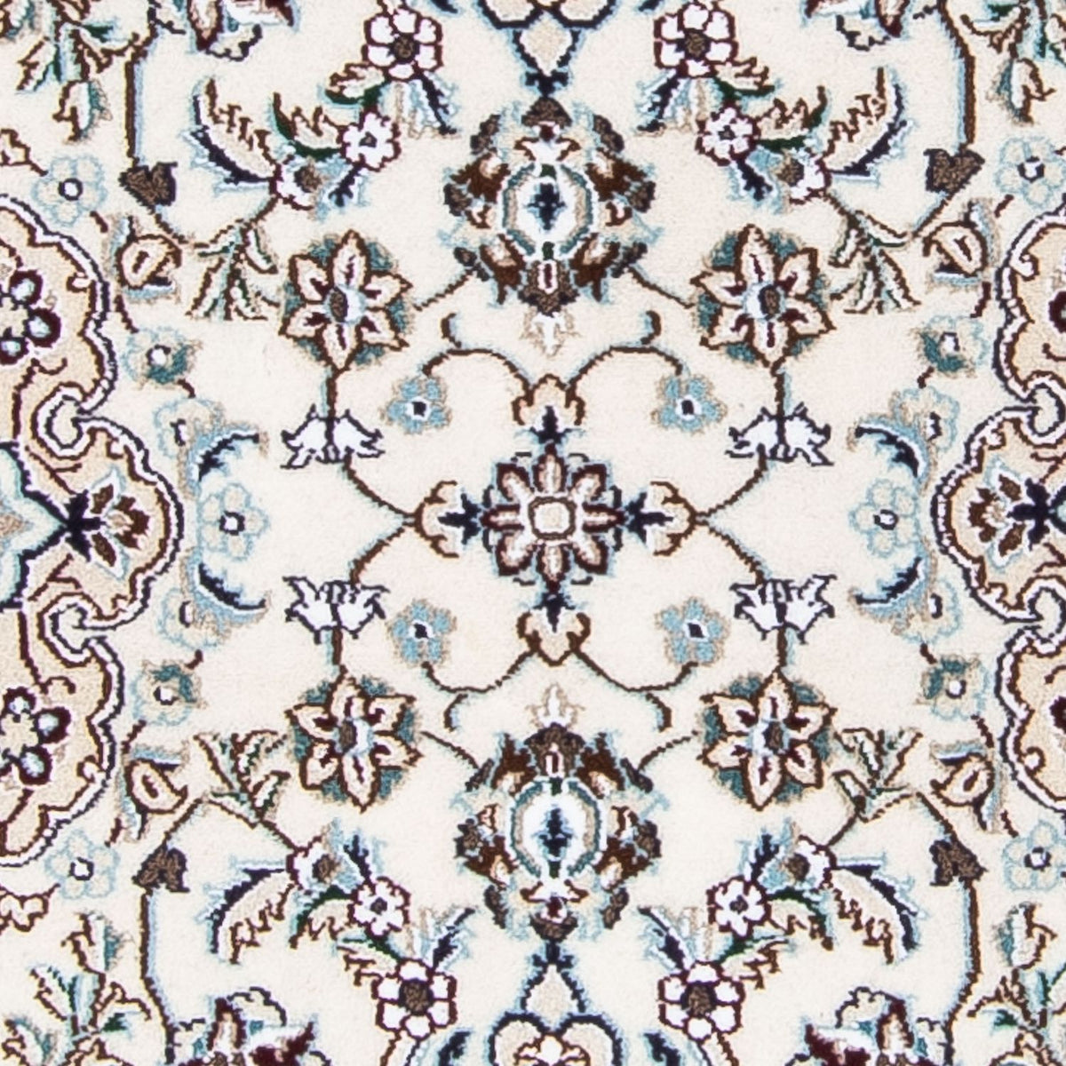 Alfombra de pasillo Alfombra Persa - Nain - Real - 196 x 63 cm - beige