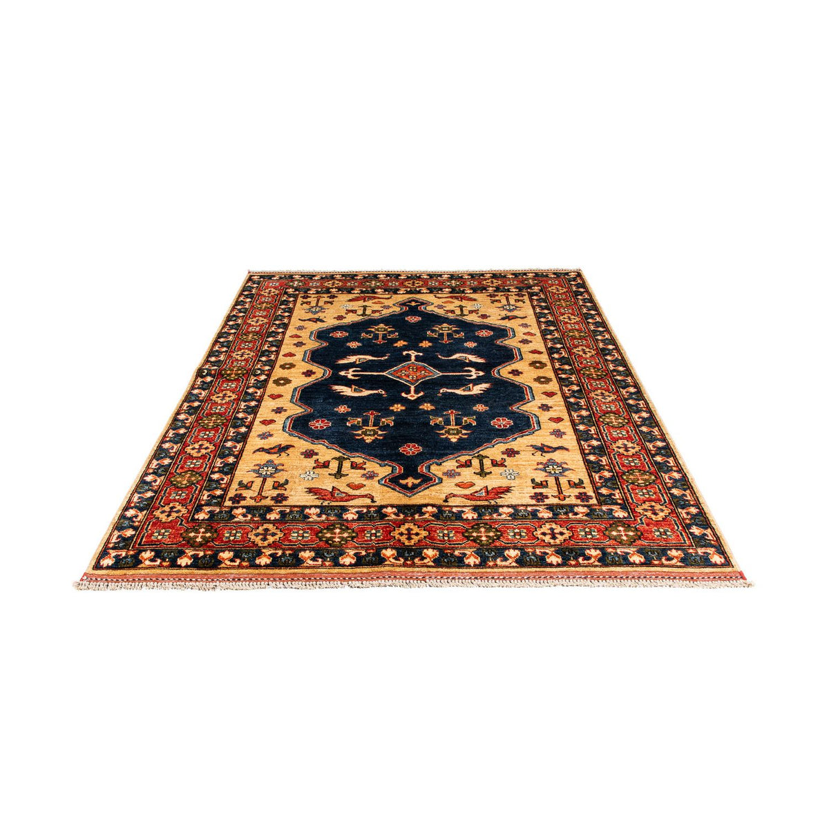 Alfombra afgana - 200 x 152 cm - azul oscuro