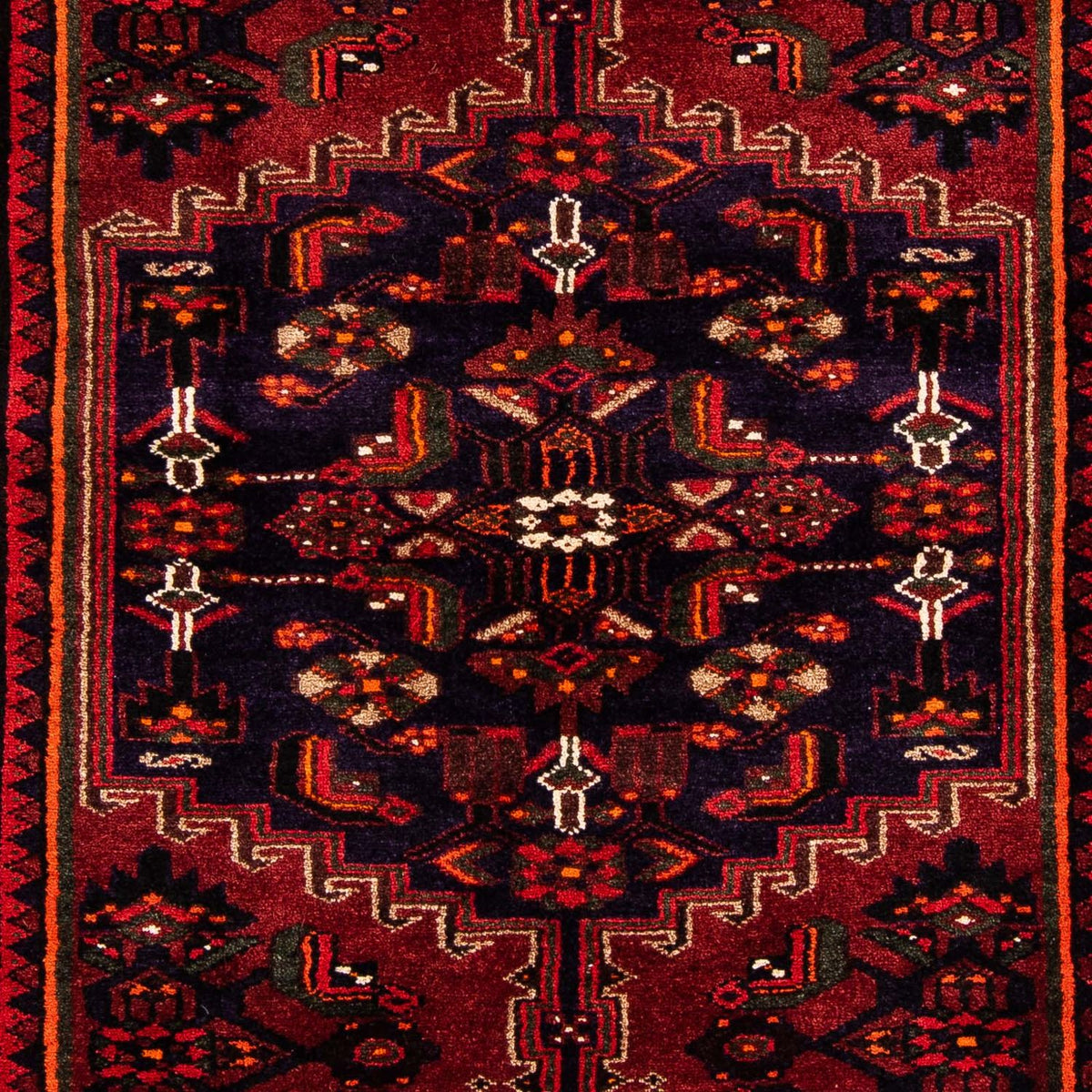 Alfombra persa - Nómada - 226 x 146 cm - rojo oscuro