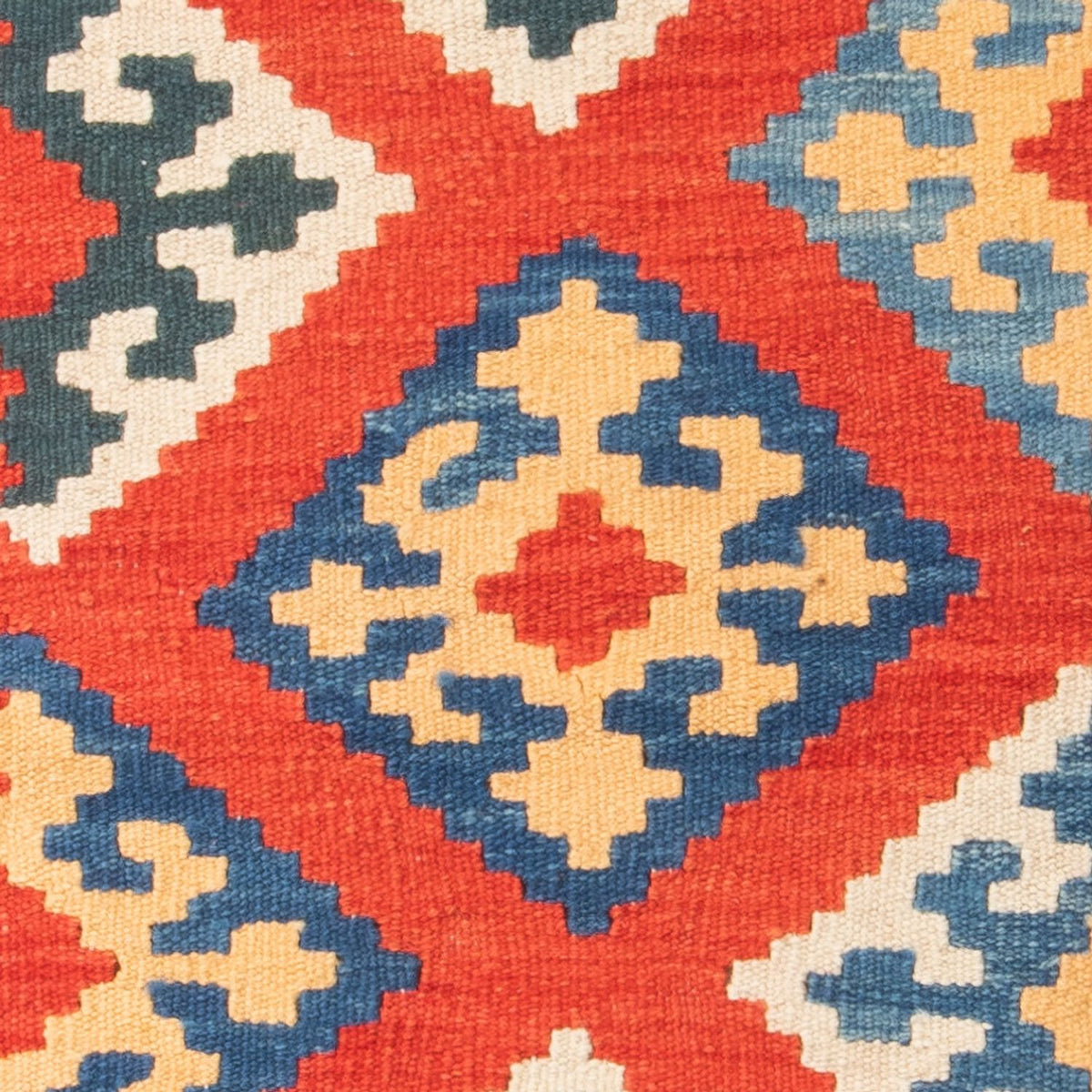 Alfombra de pasillo Alfombra Kelim - Oriental - 207 x 62 cm - rojo oscuro