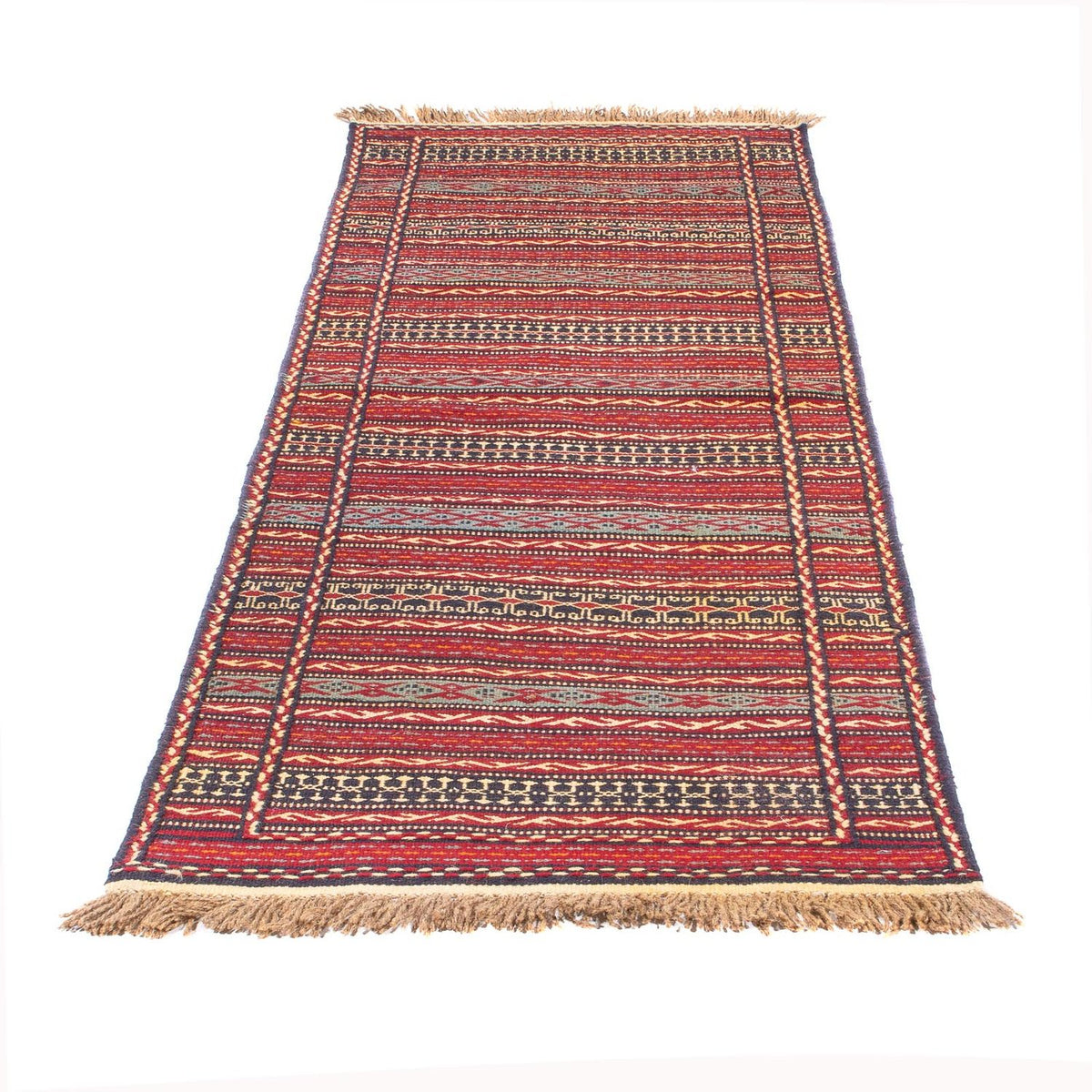 Alfombra de pasillo Alfombra Kelim - Oriental - 200 x 72 cm - multicolor