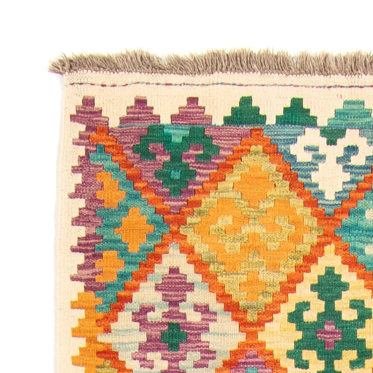 Alfombra de pasillo Alfombra Kelim - Splash - 297 x 86 cm - multicolor