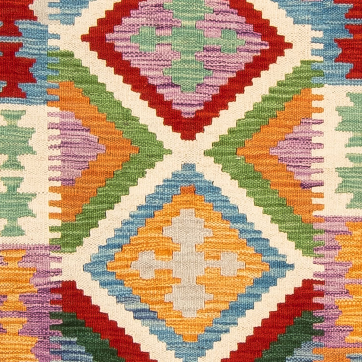 Alfombra de pasillo Alfombra Kelim - Splash - 292 x 80 cm - multicolor