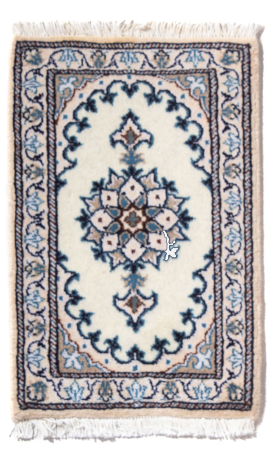 Alfombra persa - Nain - 60 x 40 cm - crema