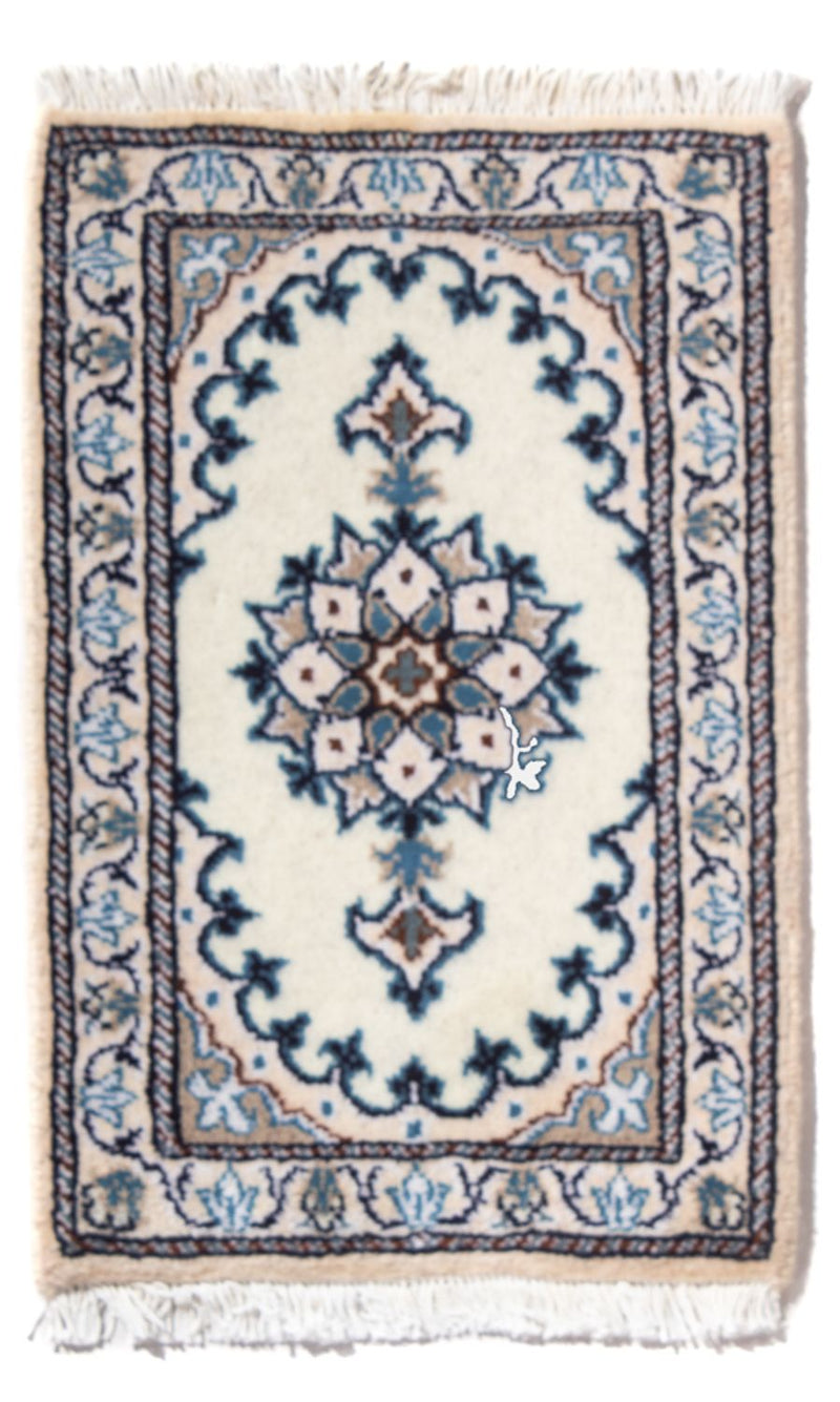 Alfombra persa - Nain - 60 x 40 cm - crema