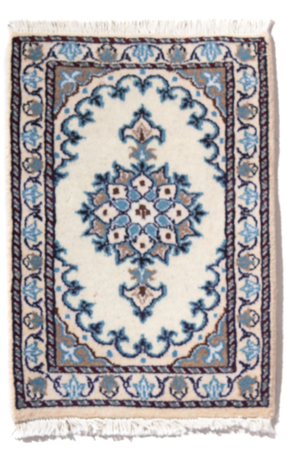 Alfombra persa - Nain - 60 x 40 cm - crema