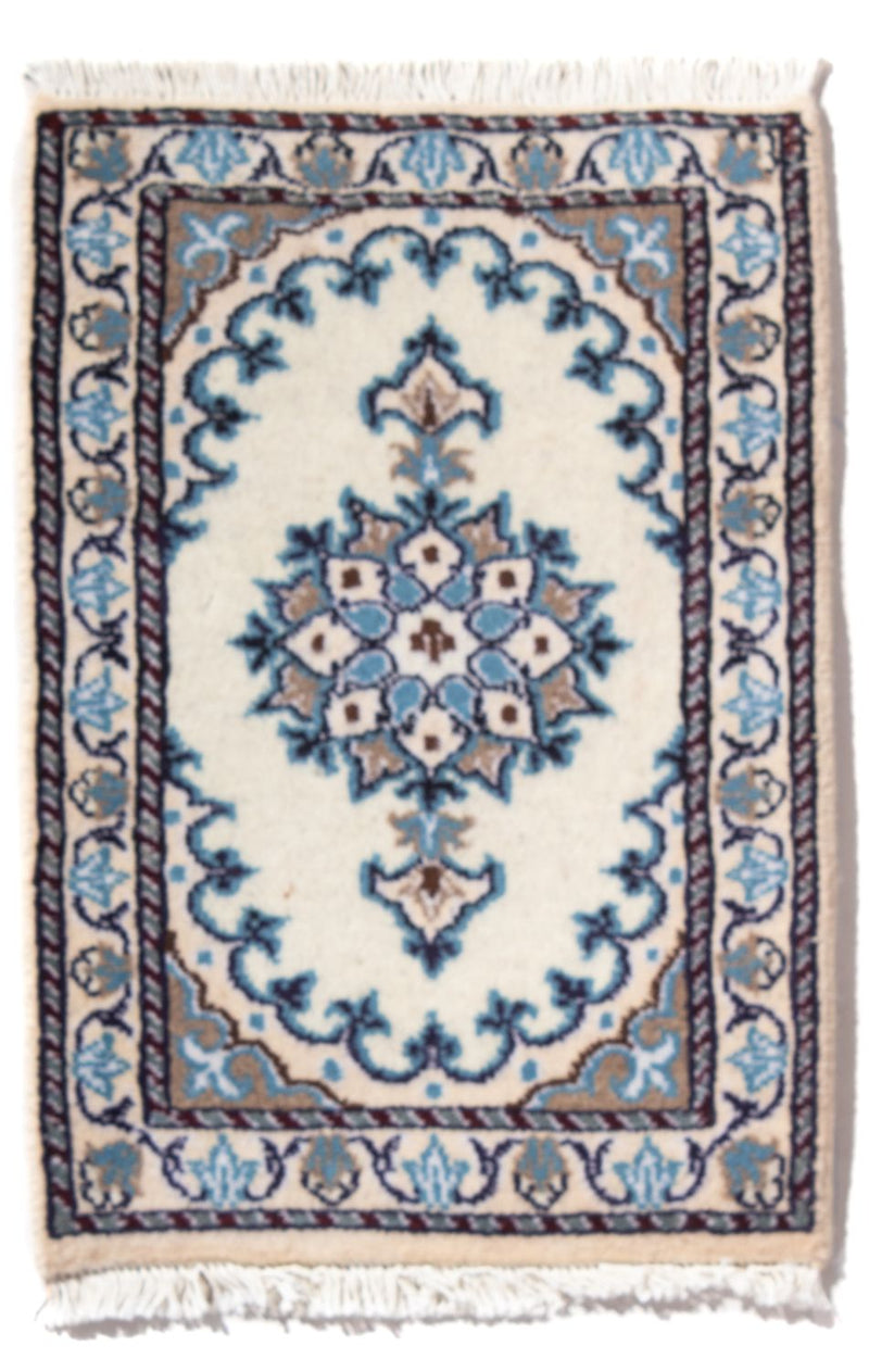 Alfombra persa - Nain - 60 x 40 cm - crema