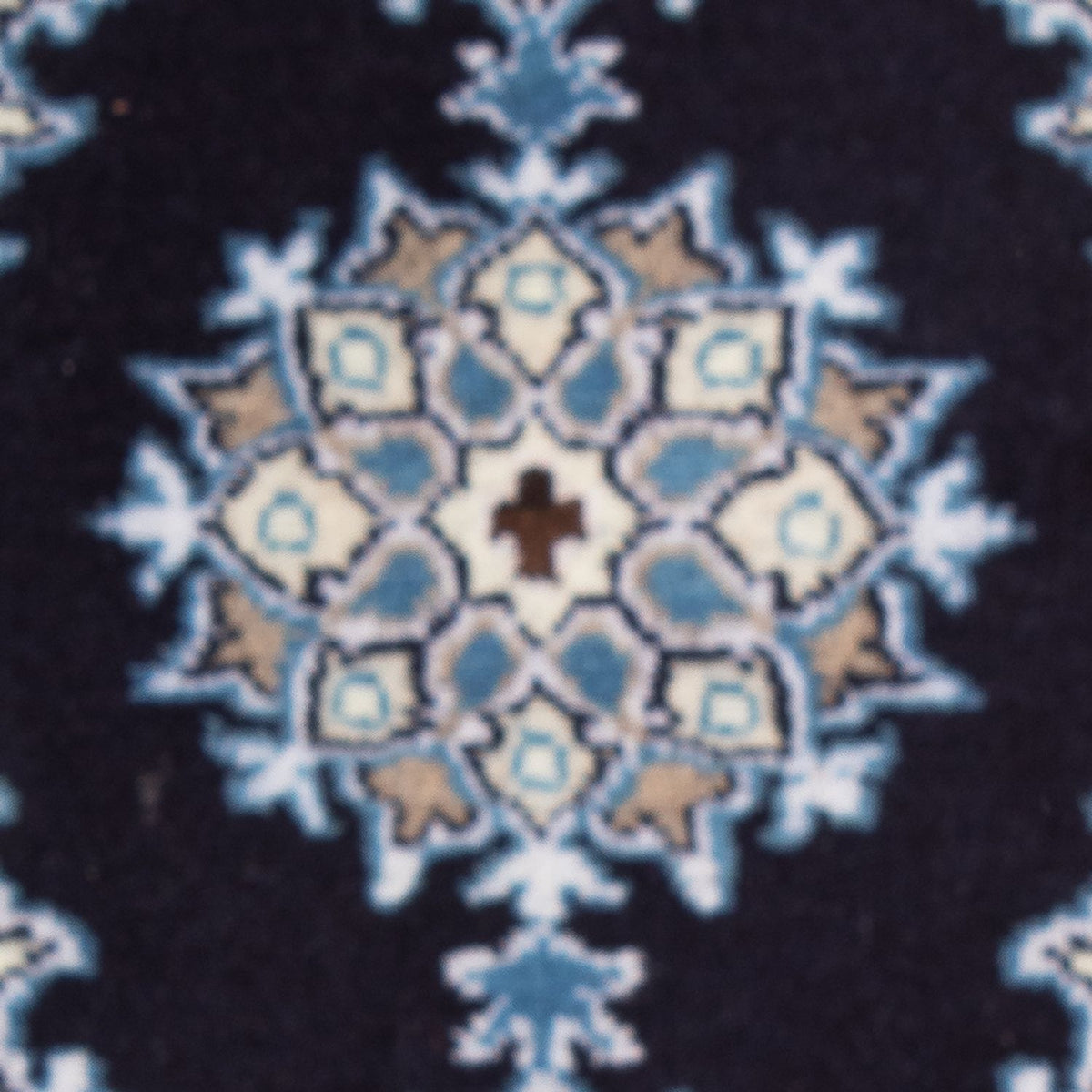 Alfombra persa - Nain - 60 x 40 cm - azul oscuro