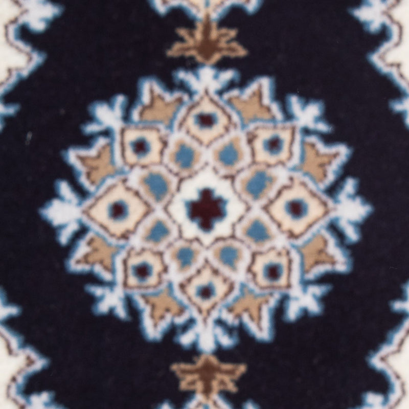 Alfombra persa - Nain - 60 x 40 cm - azul oscuro