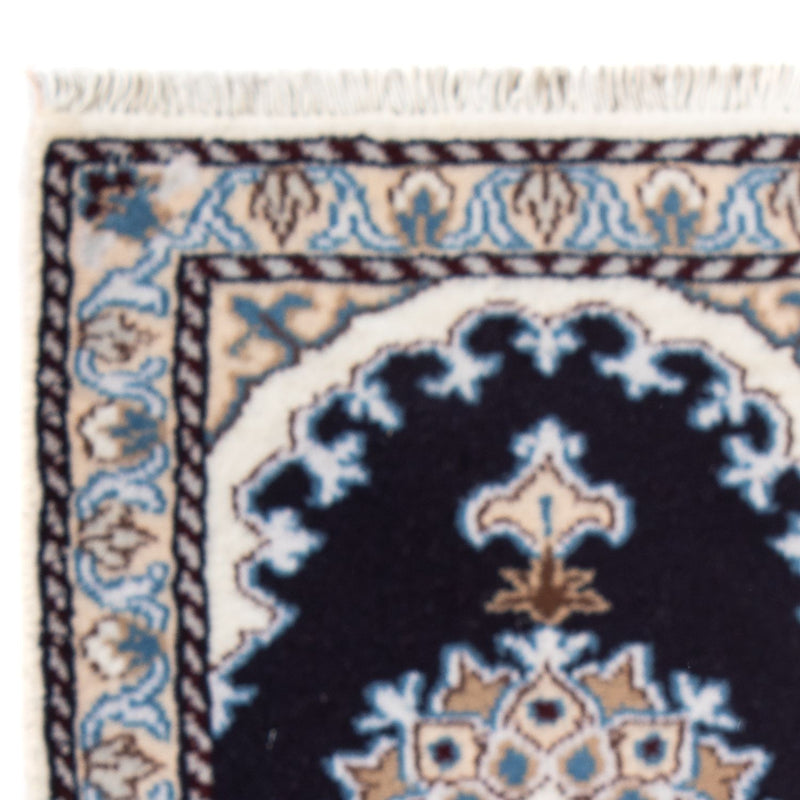 Alfombra persa - Nain - 60 x 40 cm - azul oscuro