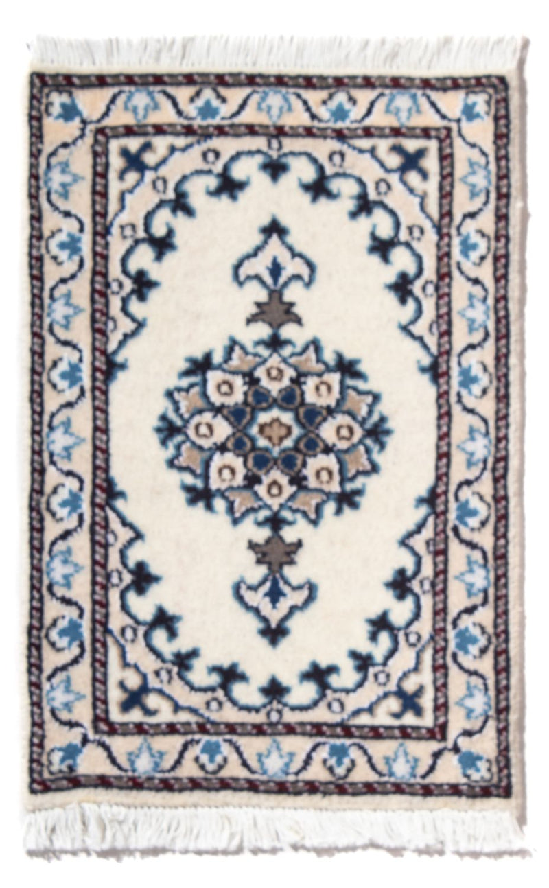 Alfombra persa - Nain - 60 x 40 cm - crema