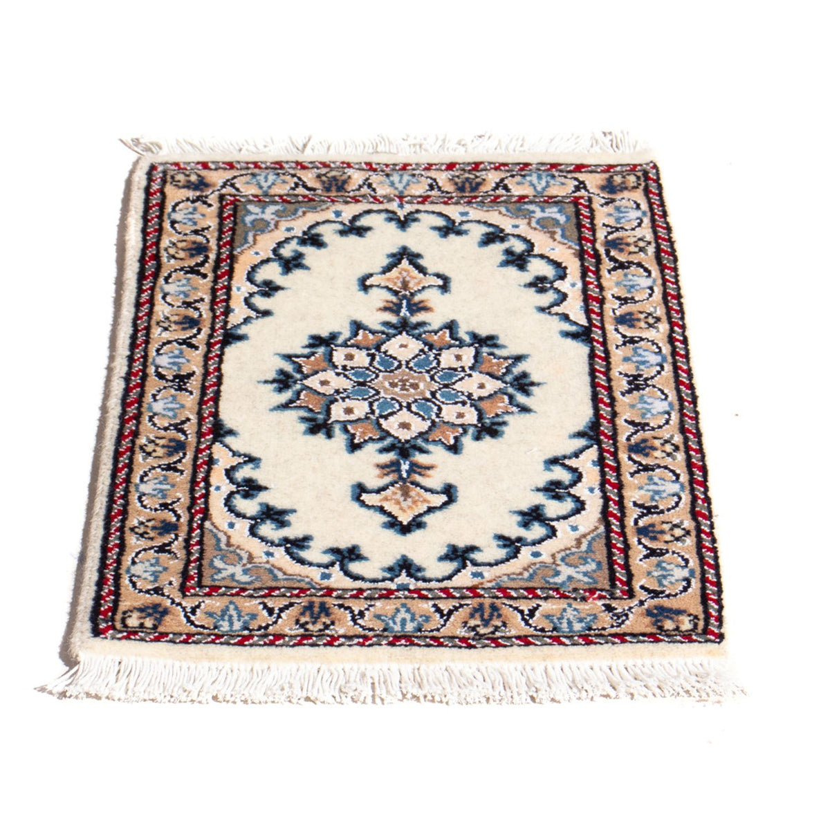 Alfombra persa - Nain - 60 x 40 cm - crema