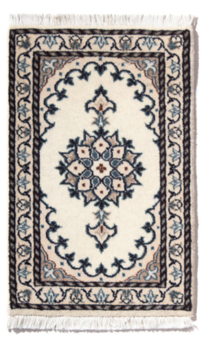 Alfombra persa - Nain - 60 x 40 cm - crema