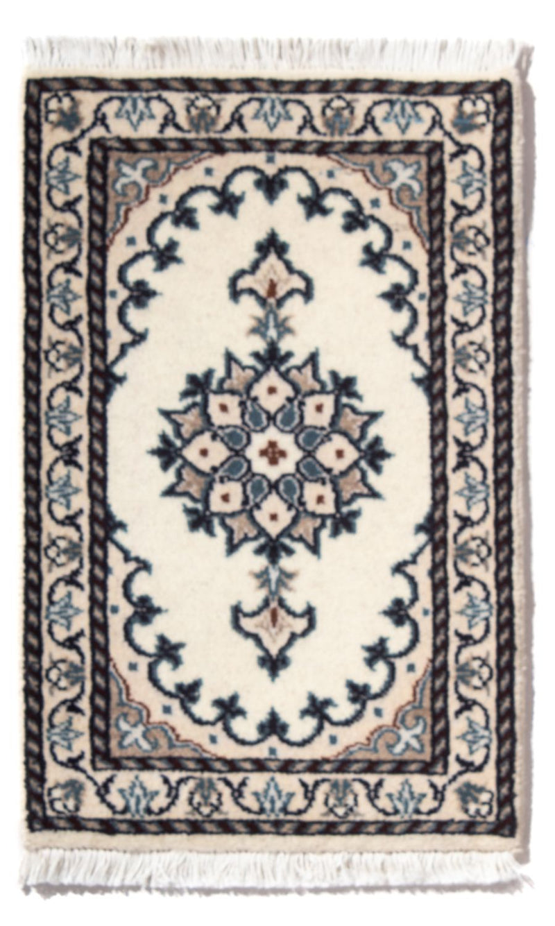 Alfombra persa - Nain - 60 x 40 cm - crema