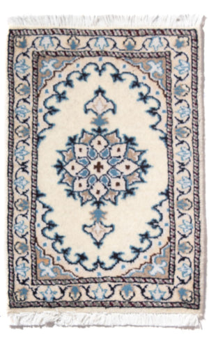 Alfombra persa - Nain - 60 x 40 cm - crema
