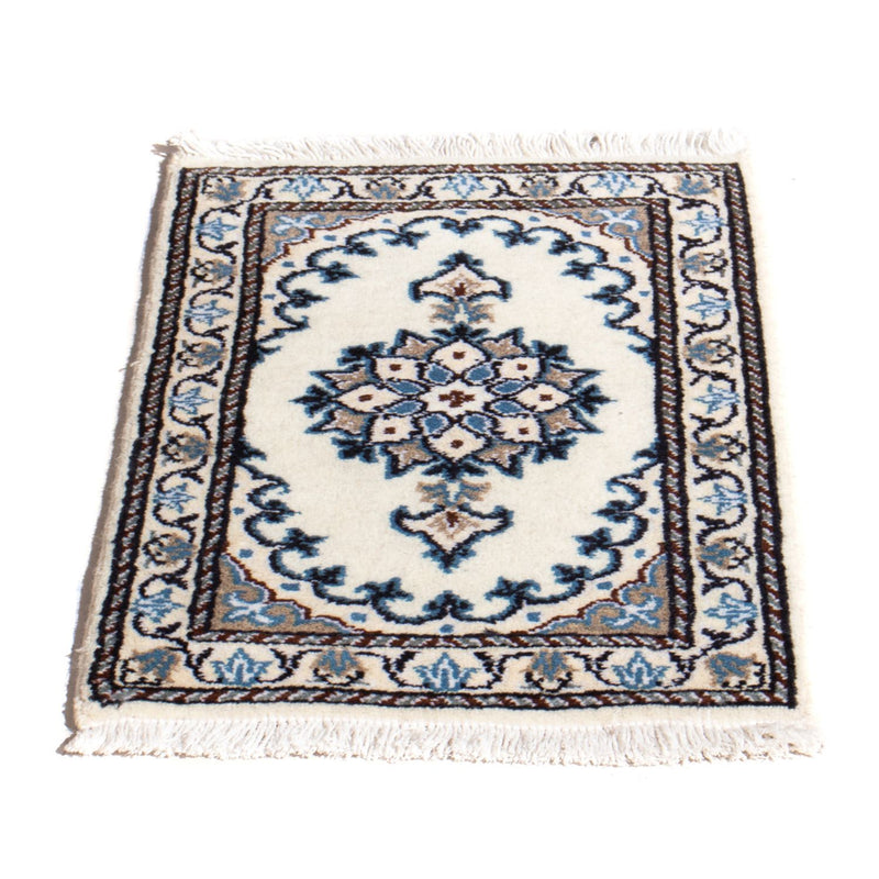 Alfombra persa - Nain - 60 x 40 cm - azul claro