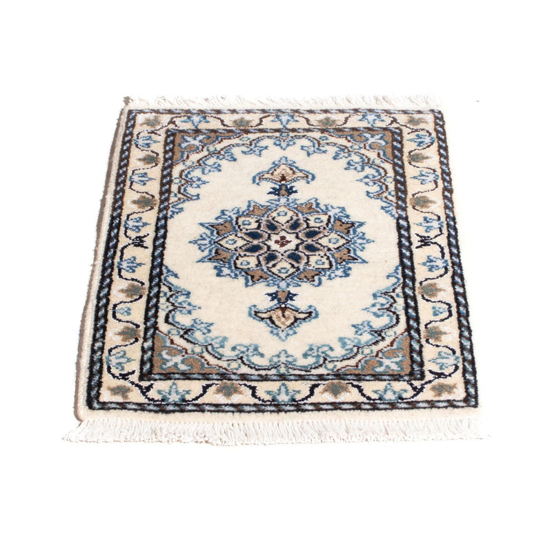 Alfombra persa - Nain - 60 x 40 cm - azul claro