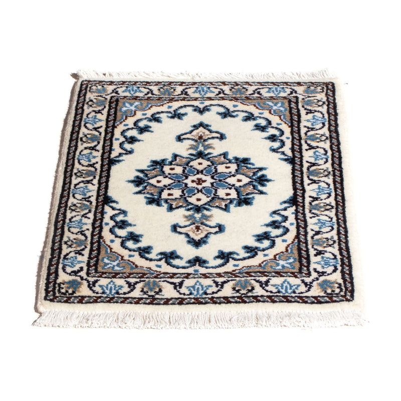 Alfombra persa - Nain - 60 x 40 cm - azul claro