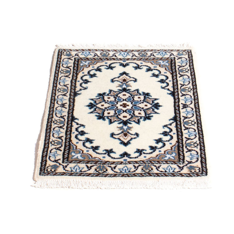 Alfombra persa - Nain - 60 x 40 cm - azul claro