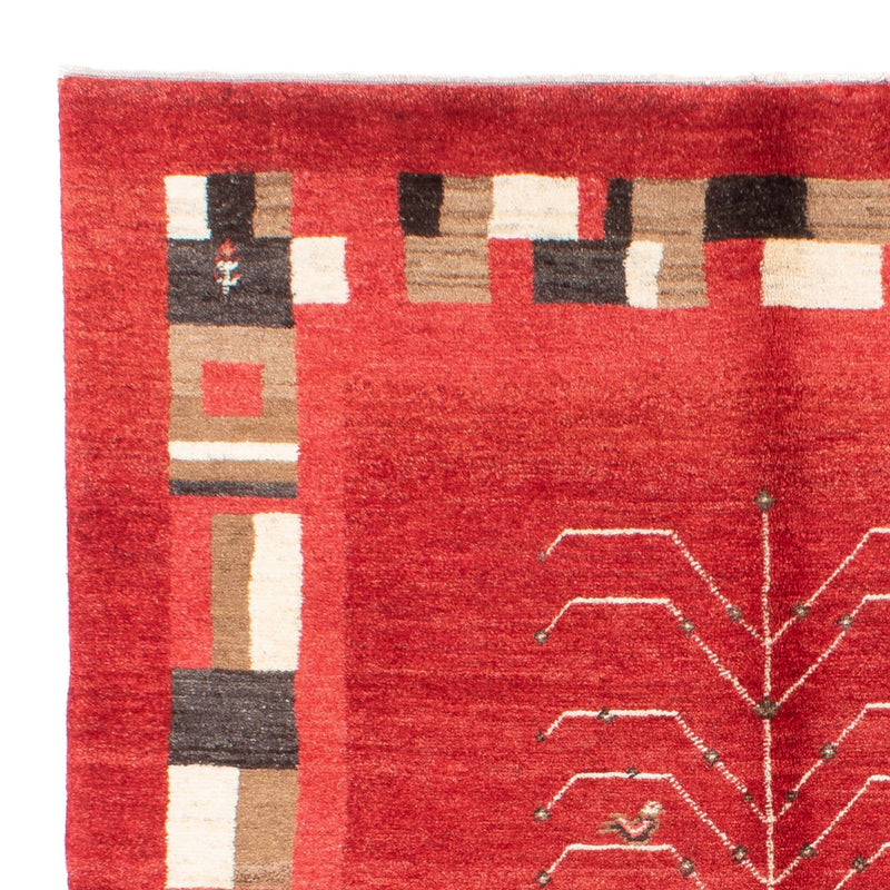 Alfombra Gabbeh - Persa - 191 x 147 cm - rojo