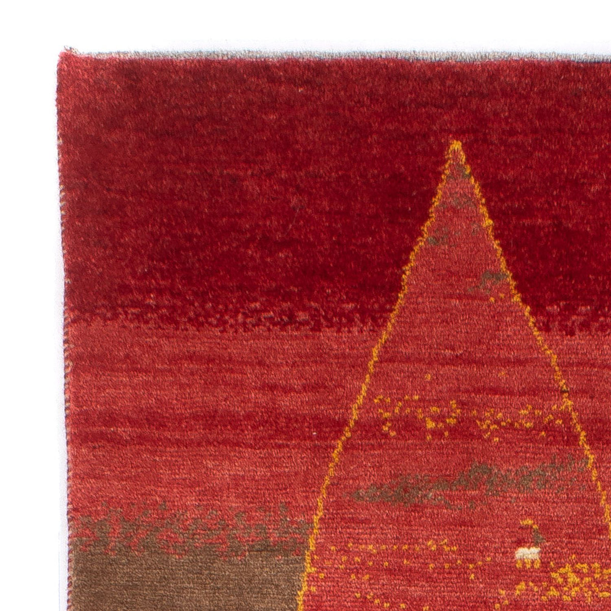 Alfombra de pasillo Alfombra Gabbeh - Persa - 205 x 74 cm - rojo