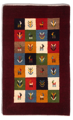 Alfombra Gabbeh - Persa - 88 x 61 cm - multicolor