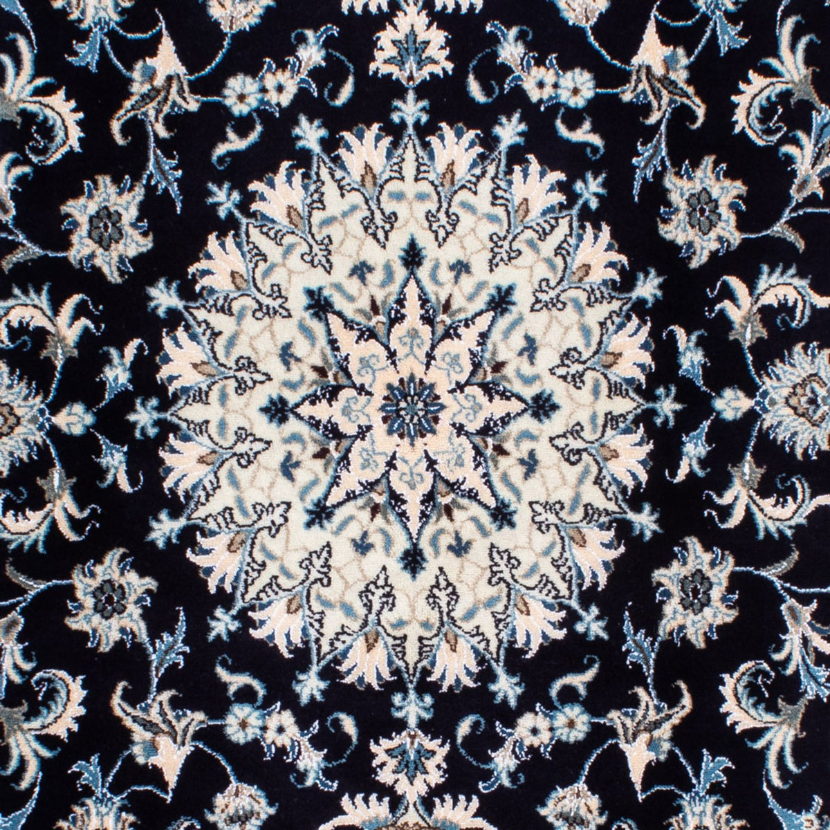 Alfombra persa - Nain - 239 x 166 cm - azul oscuro