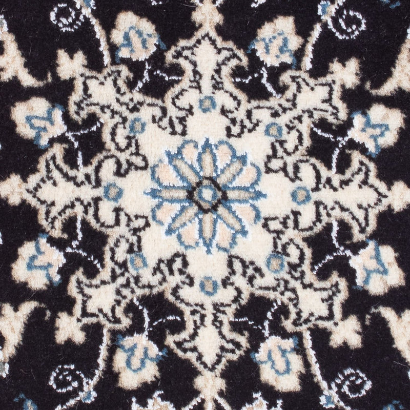 Alfombra persa - Nain - 90 x 60 cm - azul oscuro