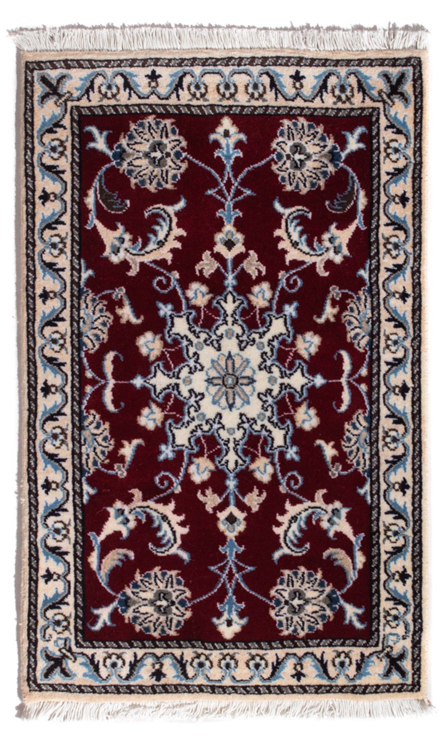 Alfombra persa - Nain - 90 x 60 cm - rojo