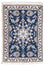 Alfombra persa - Nain - 90 x 60 cm - azul