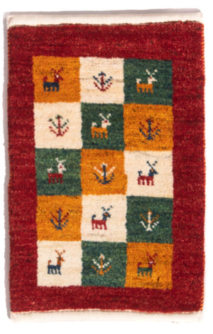 Alfombra Gabbeh - Persa - 60 x 40 cm - multicolor