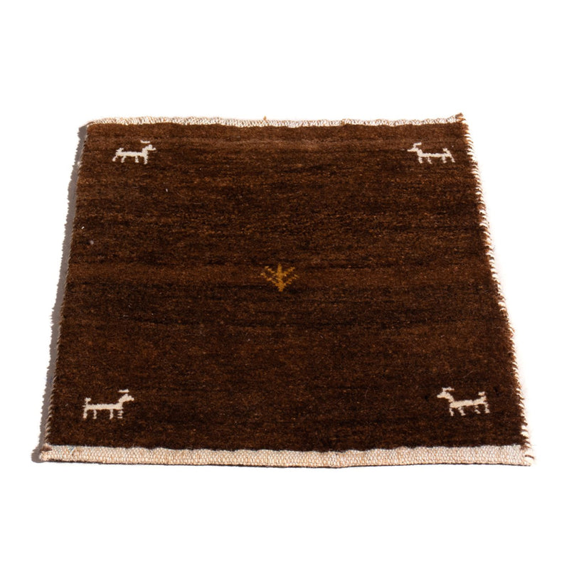 Alfombra Gabbeh - Persa - 60 x 40 cm - camello oscuro