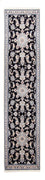 Alfombra de pasillo Alfombra persa - Nain - 297 x 79 cm - azul oscuro