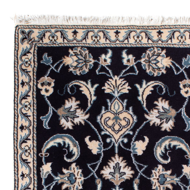 Alfombra persa - Nain - 143 x 69 cm - azul oscuro