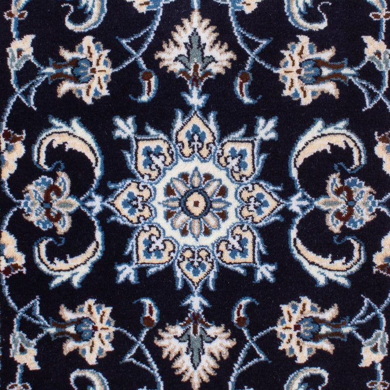 Alfombra persa - Nain - 140 x 68 cm - azul oscuro