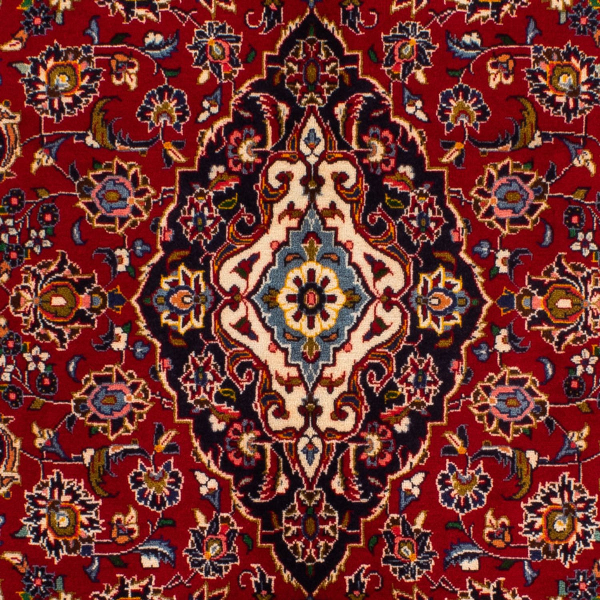 Alfombra persa - Keshan - 214 x 142 cm - rojo