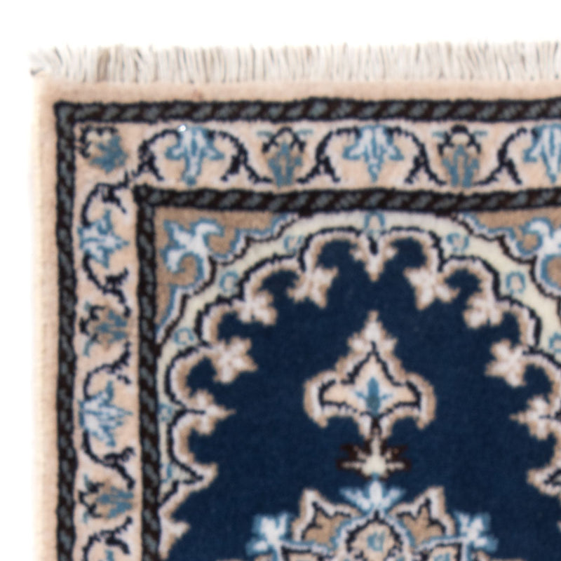 Alfombra persa - Nain - 60 x 40 cm - azul oscuro