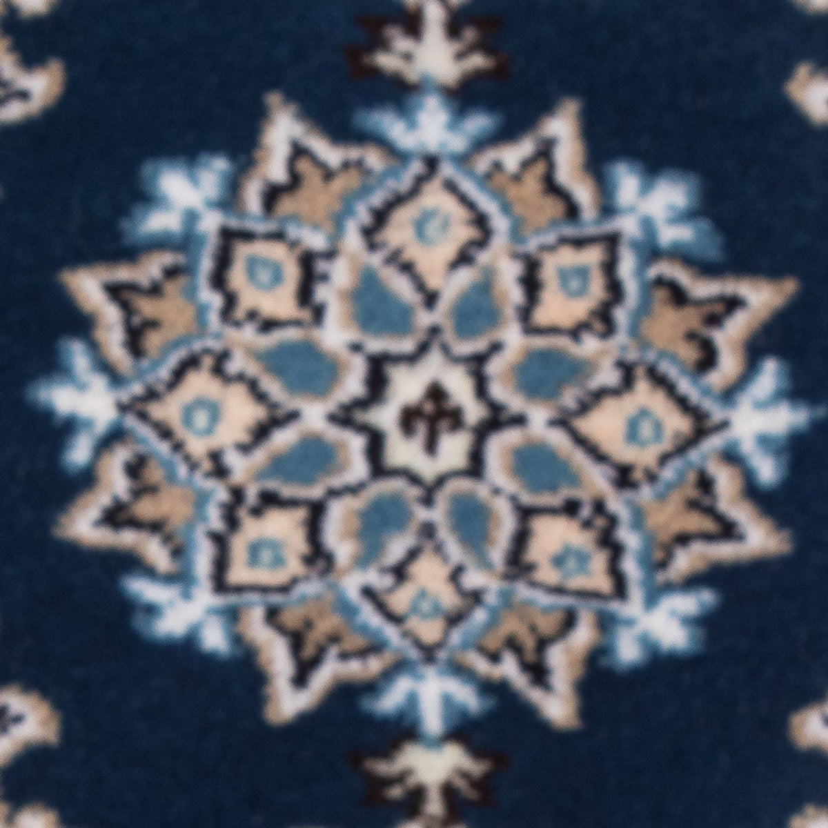 Alfombra persa - Nain - 60 x 40 cm - azul oscuro