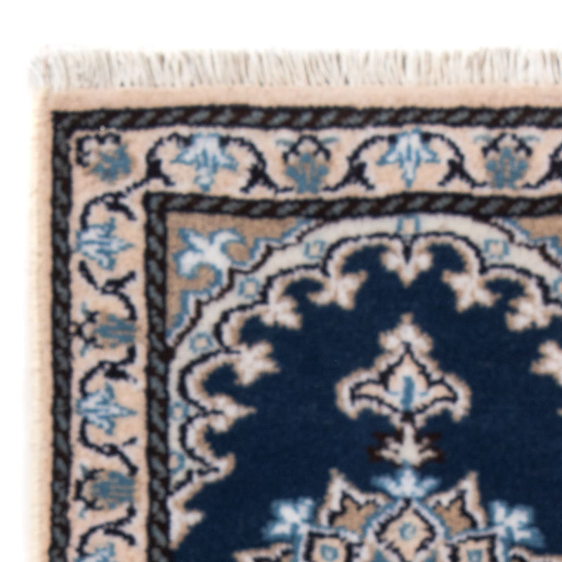 Alfombra persa - Nain - 60 x 40 cm - azul oscuro