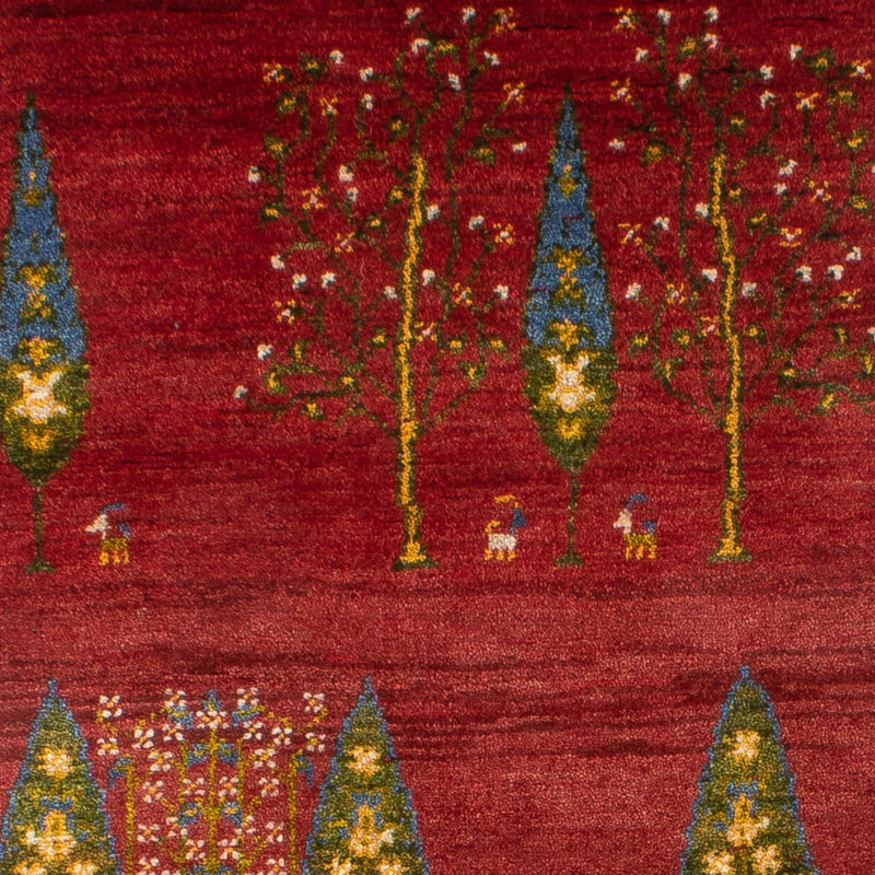 Alfombra de pasillo Alfombra Gabbeh - Persa - 240 x 70 cm - rojo