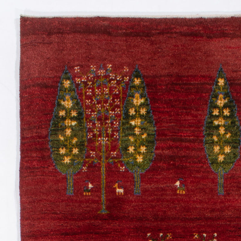 Alfombra de pasillo Alfombra Gabbeh - Persa - 240 x 70 cm - rojo