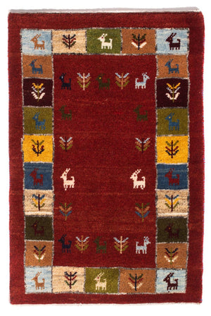 Alfombra Gabbeh - Persa - 88 x 61 cm - multicolor